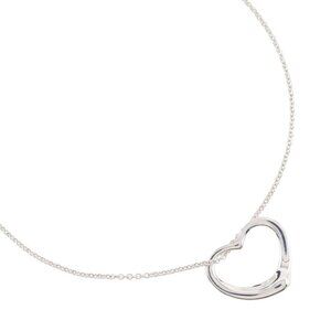 TIFFANY&Co. Open heart Necklace Elsa Peretti Silver925 heart 5.1g Women